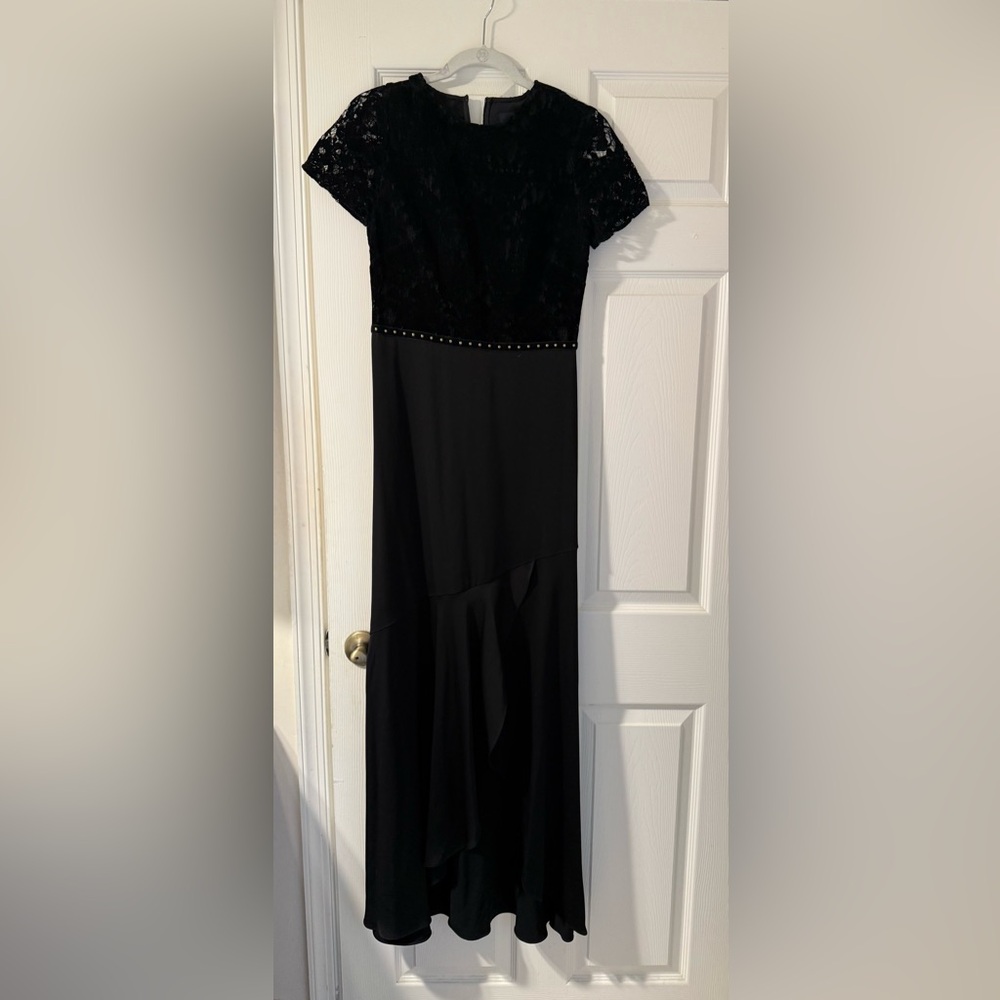 Shoshanna Black High Low Dress with Studded Detail